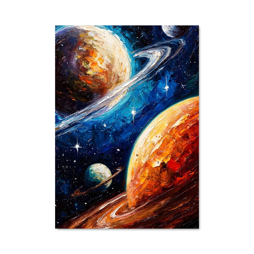 Poster Étoiles et Planètes – affiche Art spatial